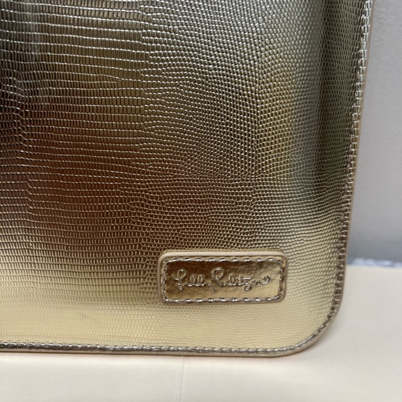 Lilly Pulitzer Gold and Silver Metallic Wristlet Clutch - Picture 11 of 11